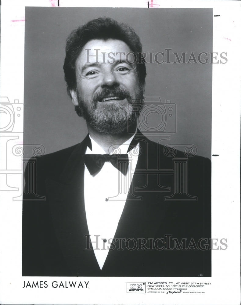 1986 Sir James Galway Belfast Northern Ireland Man With Golden Flute - Historic Images