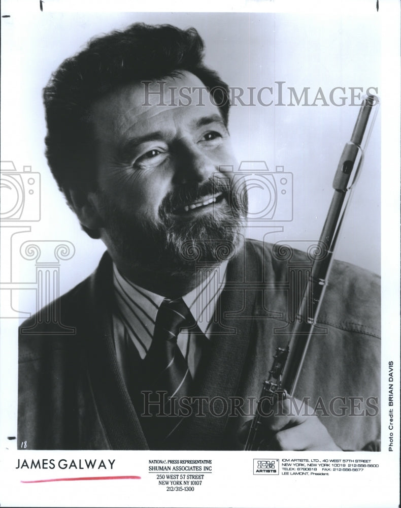 1993 Sir James Galway Flutist Called The Man With The Golden Flute - Historic Images