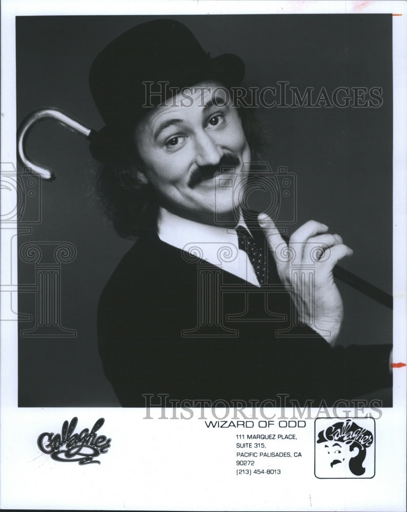 1991 Press Photo Gallagher comedian - Historic Images