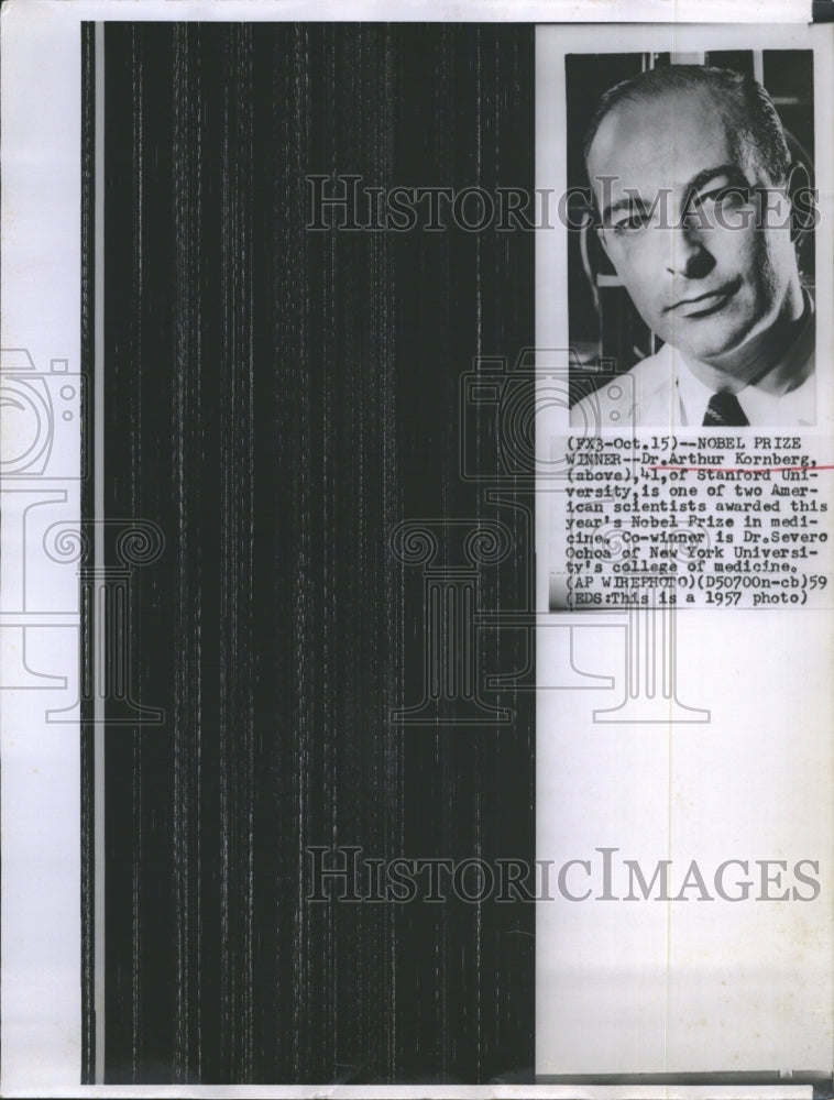 1959 Dr. Arthur Kornberg is awarded the Nobel Prize in medicine. - Historic Images