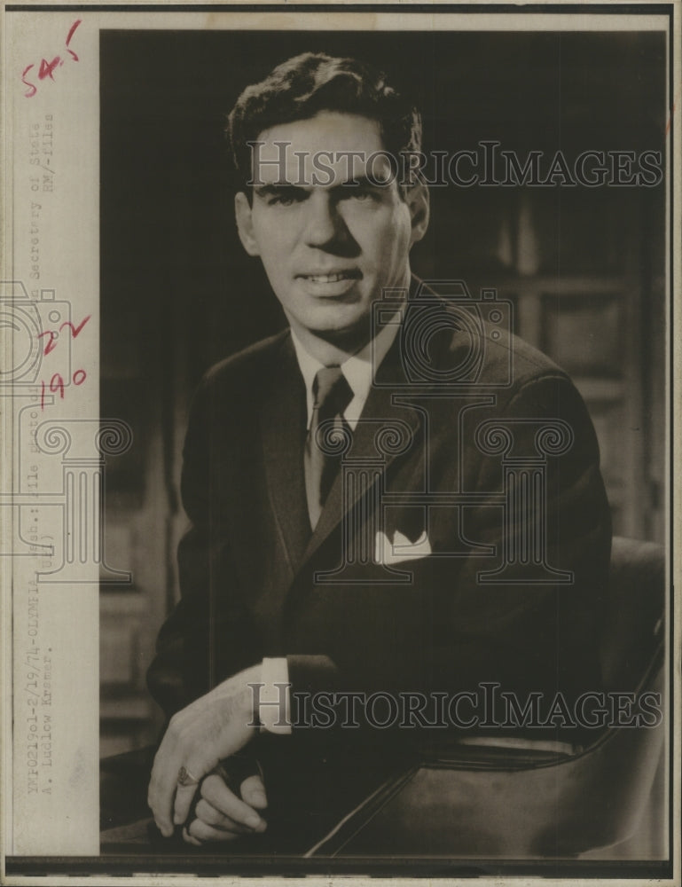 1974 Washington Secretary of State A. Ludlow Kramer  - Historic Images