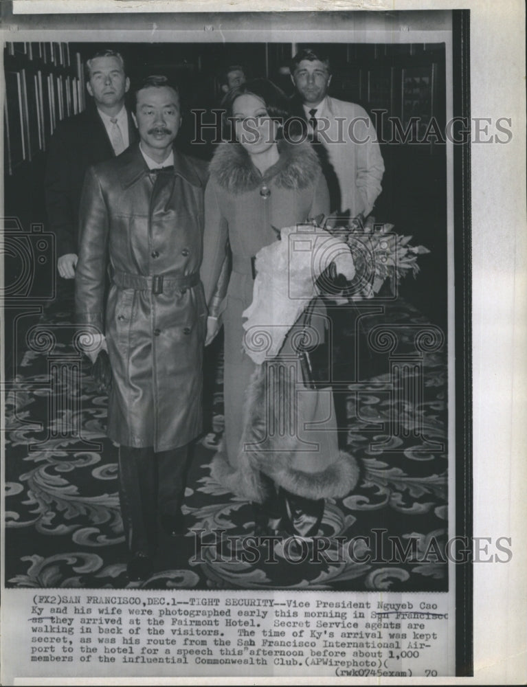 1970 Vice President Nguyen Cao Ky and wife in San Francisco - Historic Images