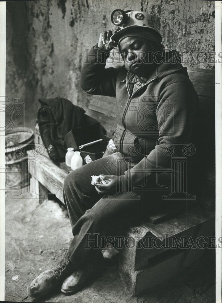 1982 Mildred Madison, tired from her day of coal mining  - Historic Images