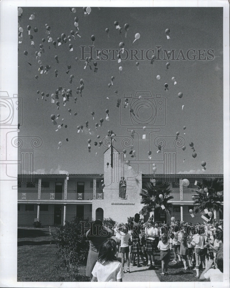 1979 Balloons Youngsters Announce St. Raphael&#39;s Annual Oktoberfest - Historic Images