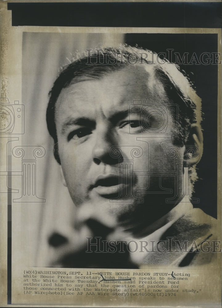 1974 White house secretary John Hushen discusses Watergate - Historic Images