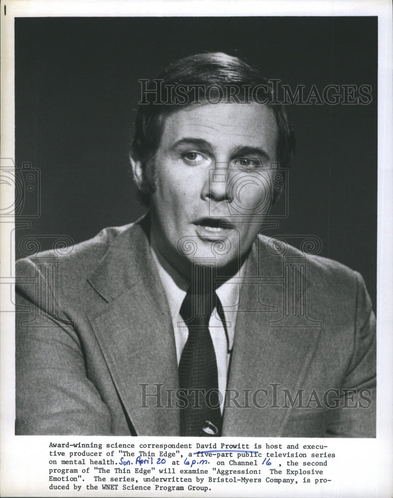 1975 Scientist David Prowitt, on set of "The Thin Edge".  - Historic Images