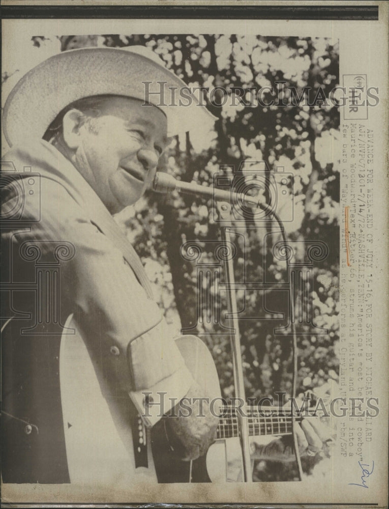 1972 Maurice Woodward Tex Ritter Plays Guitar And Sings At Opryland - Historic Images