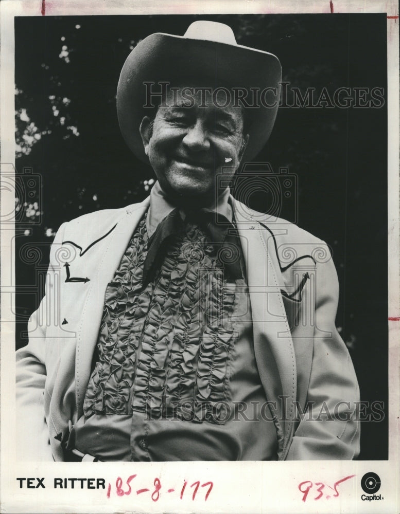 Tex Ritter, head shot  - Historic Images