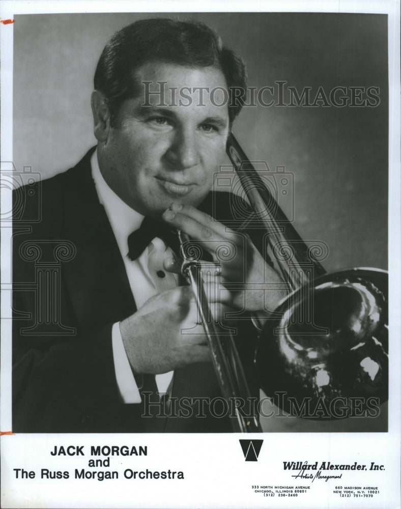 1986 Jack Morgan playing trombone  - Historic Images