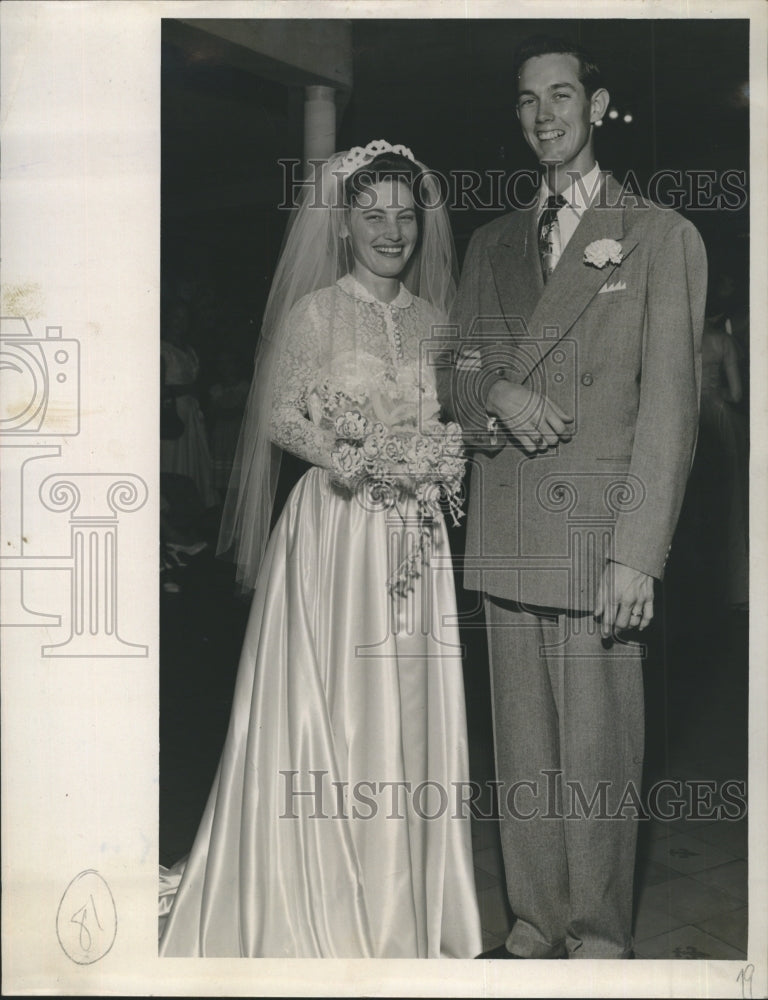 1951 Betty Jo Ray And Bill Pyne Jr. Newspaper Wedding Announcement - Historic Images