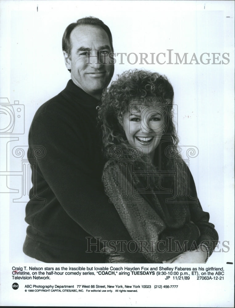 1990 Craig T Nelson and Shelley Fabares in "Coach"  - Historic Images