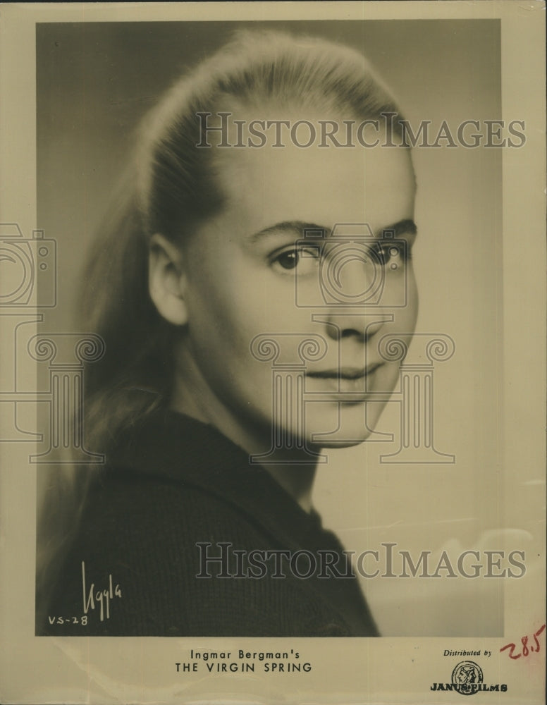 1961 Birgitta Pettersson starring in "The Virgin Spring" - Historic Images