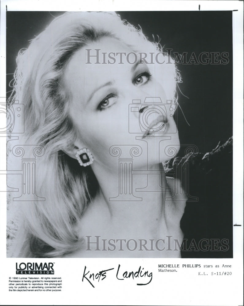 1994 Press Photo Singer Actress Michelle Phillips from "Knots Landing" - Historic Images