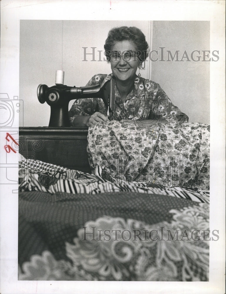 1963 Mrs William Norman Sews for Community Clothes Closet Dresses - Historic Images