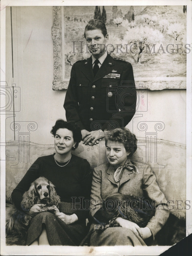 Press Photo General Lauris Norstad Wife Daughter - Historic Images