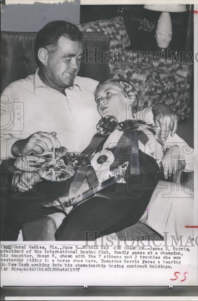 1957 International Boxing Club President James Norris Daughter Susan - Historic Images