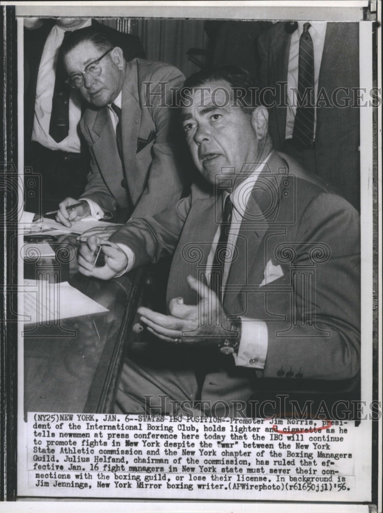 1956 International Boxing Club President Jim Norris Press Conference - Historic Images