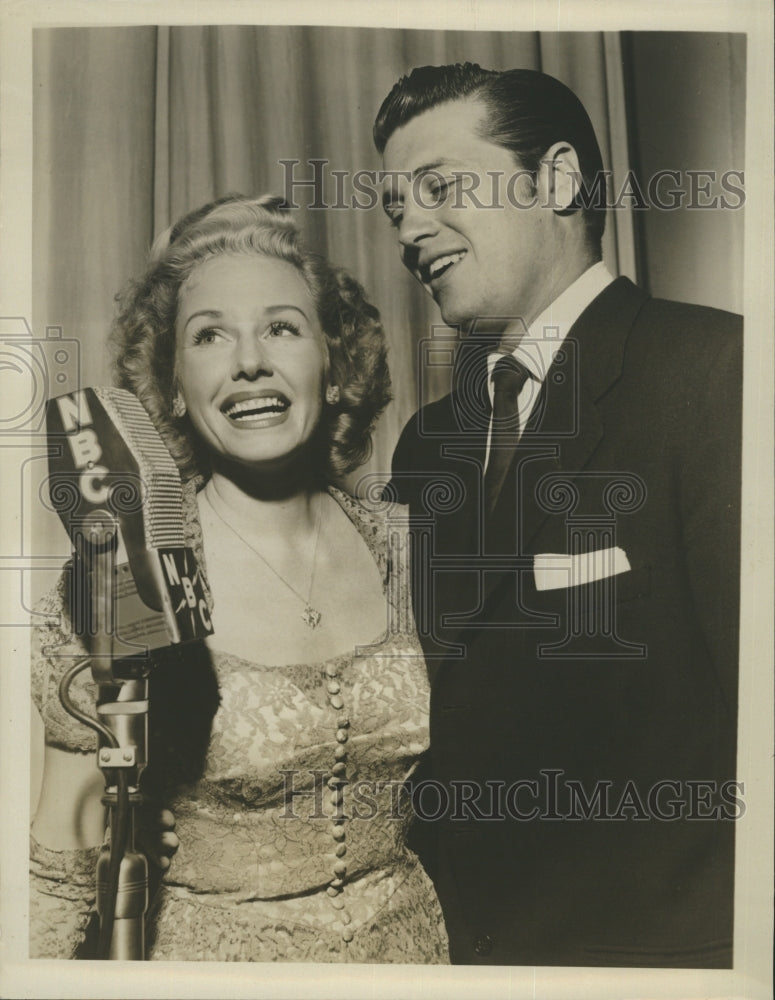 1949 Soprano Singer Actress Lucille Norman NBC Microphone - Historic Images