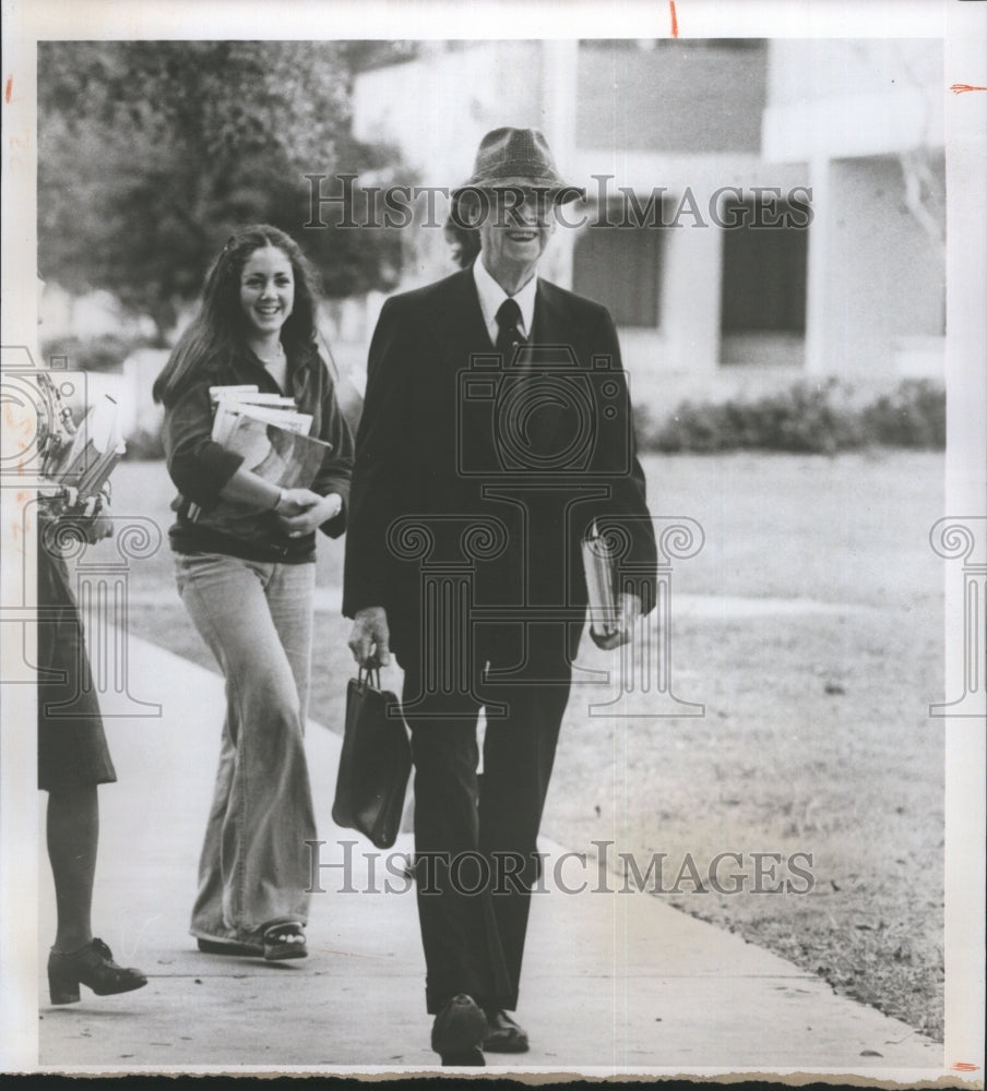 1973 92 year old student Fred Noble in Jacksonville University - Historic Images