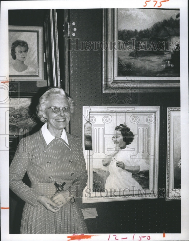 1976 Dorothy Newell Oil Painting Kathy McMullen  - Historic Images