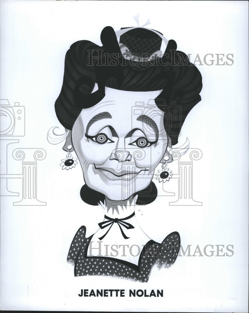 1970 Caricature of Actress Jeanette Nolan - Historic Images