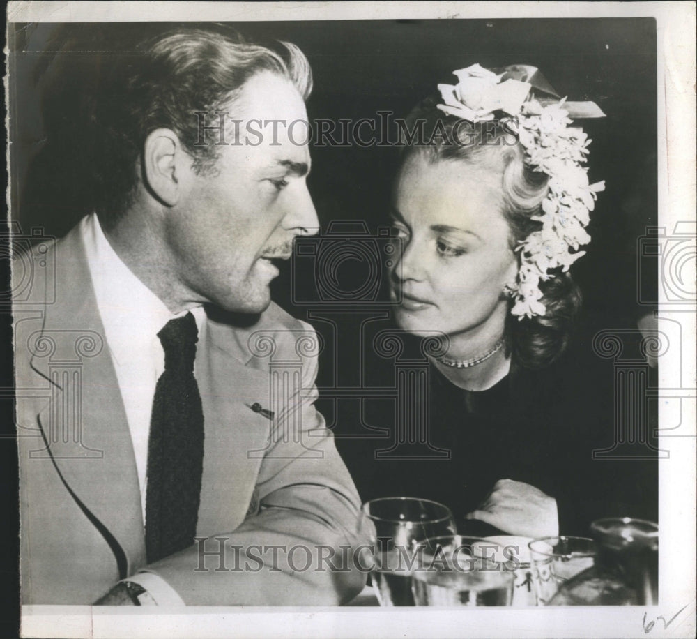 1947 Actor Brian Donlevy and his wife  - Historic Images