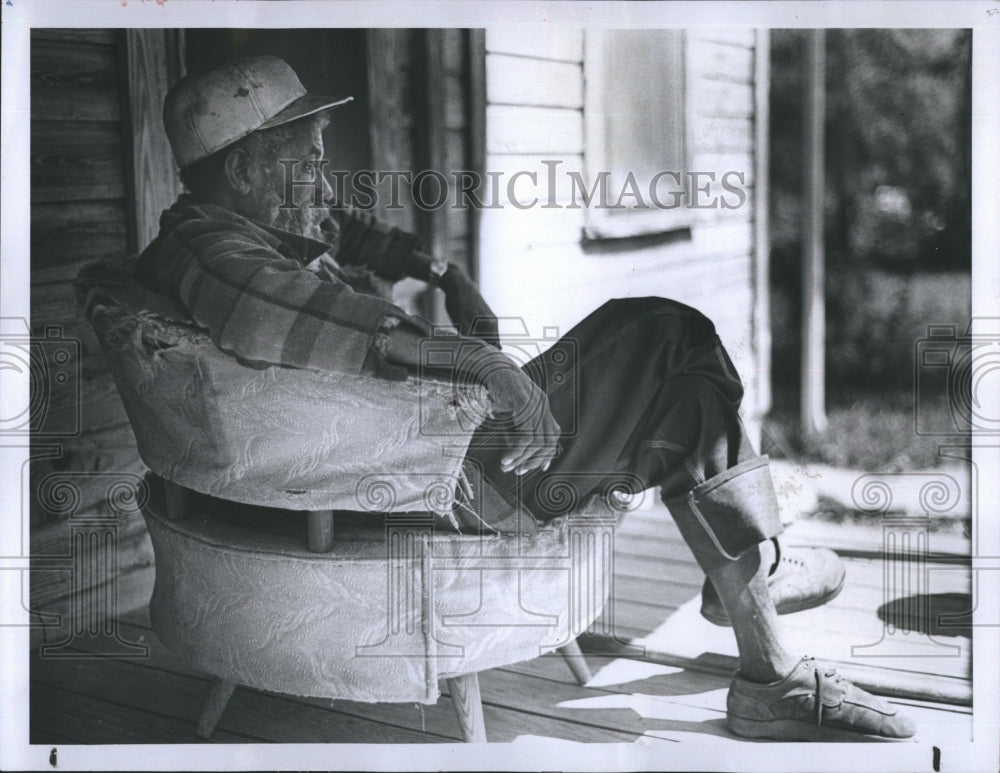 1983 Charles May of Brooksville Smoking a Cigar.  - Historic Images