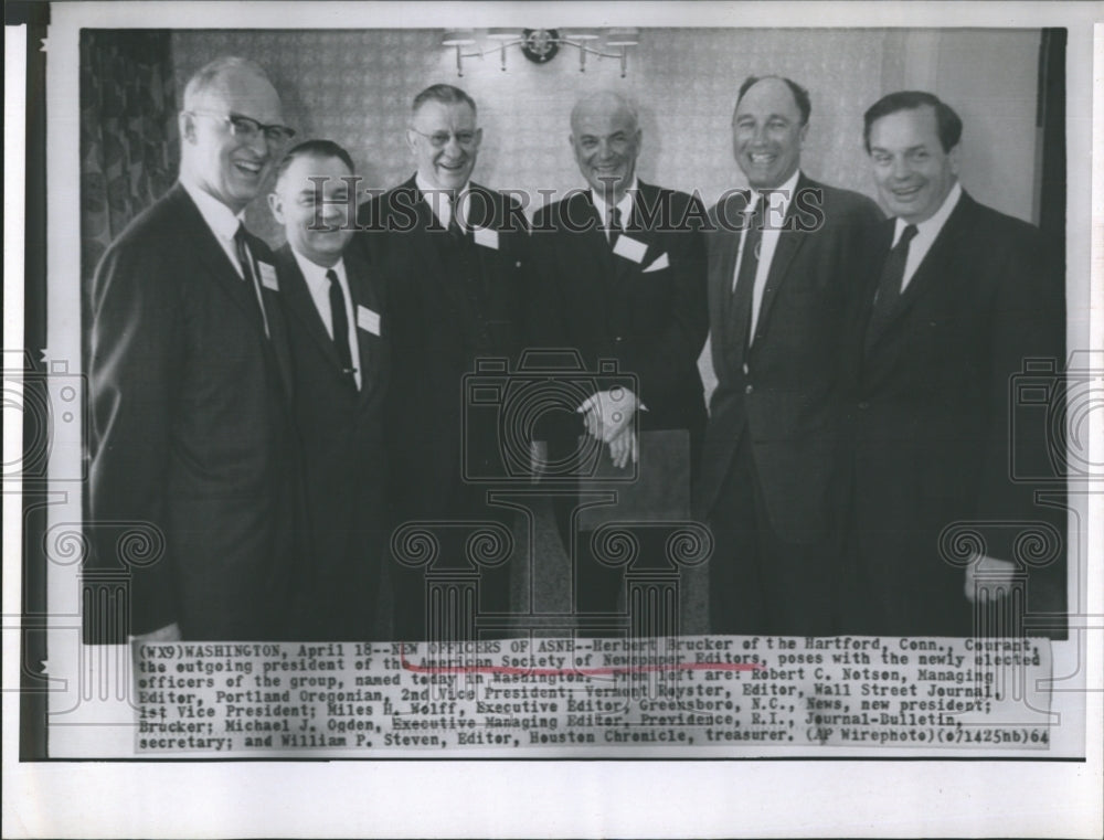 1964 Officers American Society Newspaper Editors - Historic Images