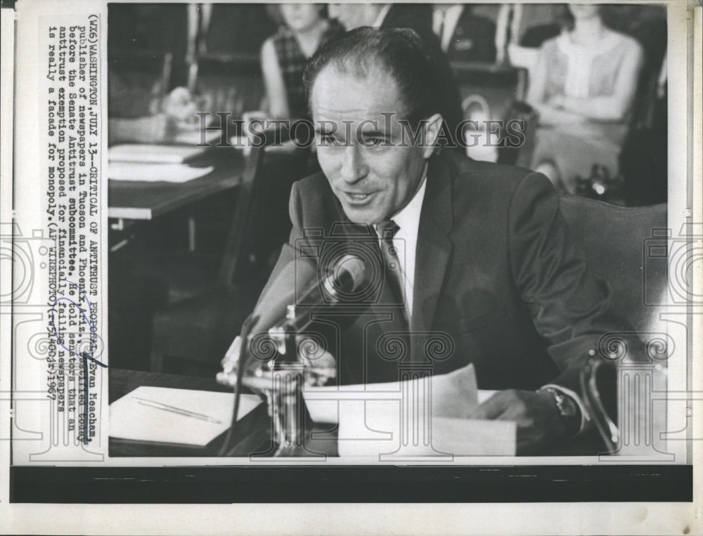 1967 Evan Meachan, Senate Antitrust subcommittee  - Historic Images