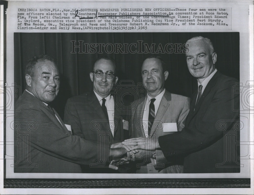 1965 Ben Hale Golden, Edward L. Gaylord, Bert Struby, - Historic Images