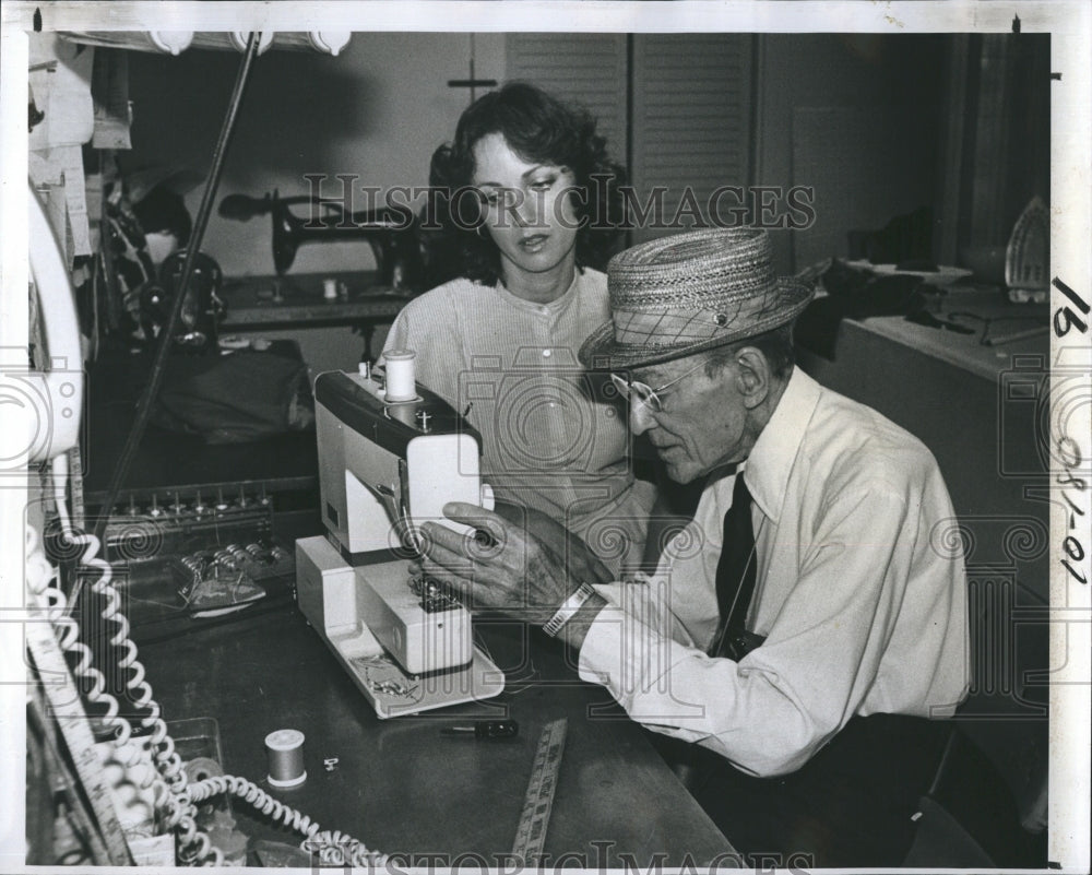 1977 Newton's Reweavers and Tailor Shop, Cliff Hogan, Diana Jordan - Historic Images