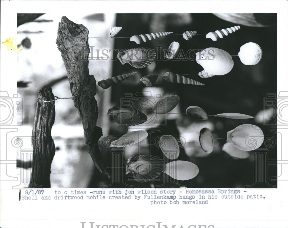 1987 Gerald Fullenkamp with his shells collection. - Historic Images