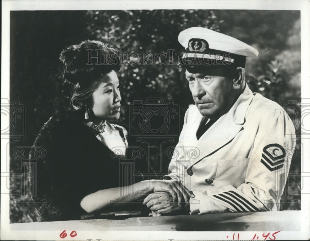 1966 Actors Frances Fong William Demarest "My Three Sons" CBS - Historic Images