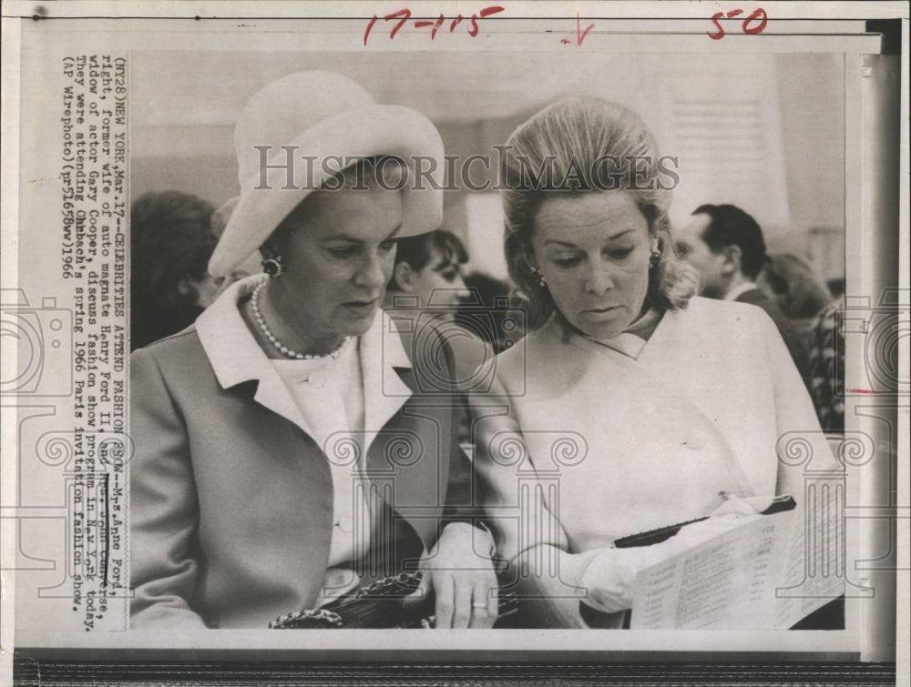 1966 Mrs Anne Ford and Mrs. John Converse.  - Historic Images