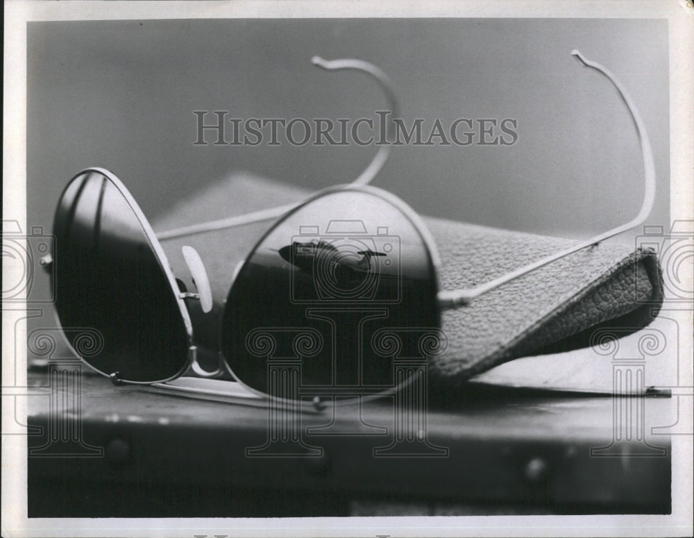 1969 Press Photo Reflected in Sunglasses, U.S. Defense Command F-101. - Historic Images