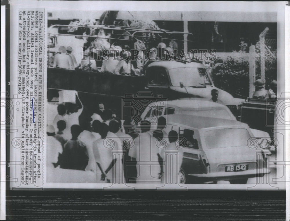 1966 Loyal Troops Patrol Nigerian Capital. - Historic Images