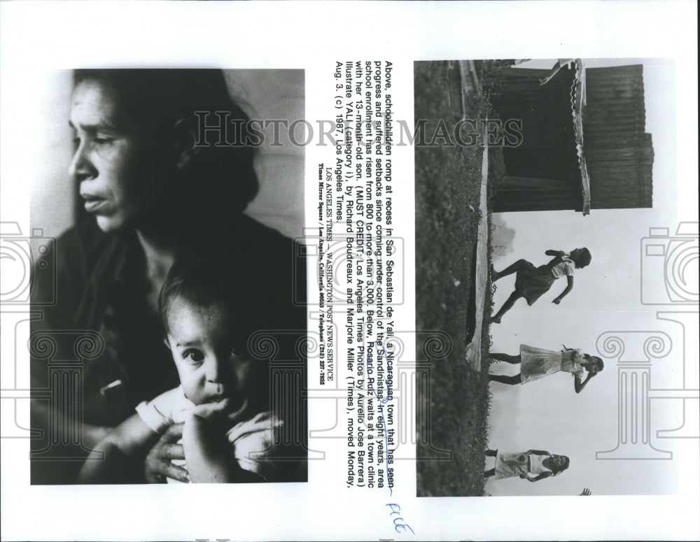 1987 Children Mother San Sebastian De Yali Nicaragua Sandinistas - Historic Images