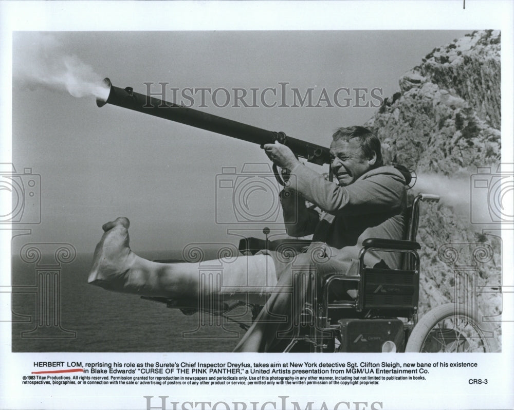 1983 Actor Herbert Lom Chief Inspector Dreyfus Curse Pink Panther - Historic Images