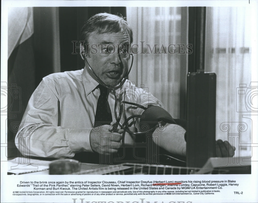 1982 Actor Herbert Lom Chief Inspector Dreyfus Trail Pink Panther - Historic Images