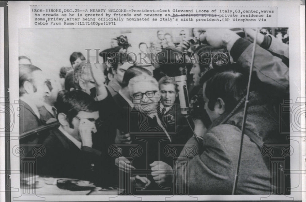 1971 Giovanni Leone Nominated as Italy&#39;s President  - Historic Images