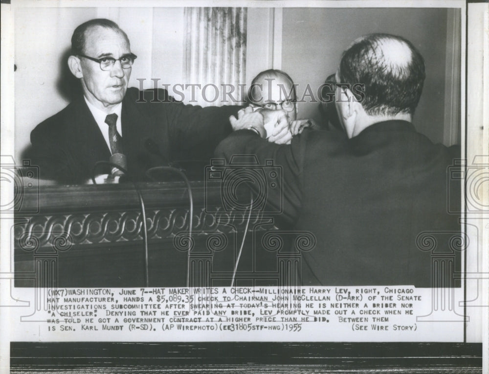 1955 Harvey Lev Chicago Hat Manufacturer Senate Subcommittee - Historic Images