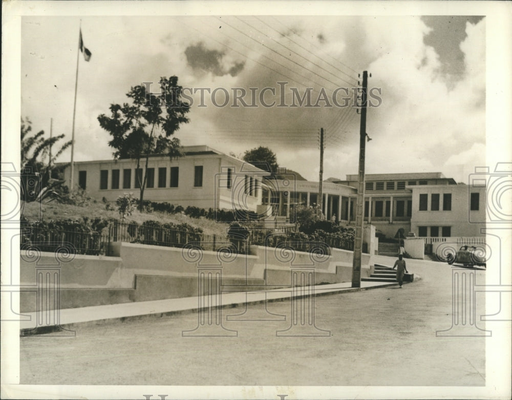 The "Palais De Justice" or the municipal building in Guadalupe - Historic Images