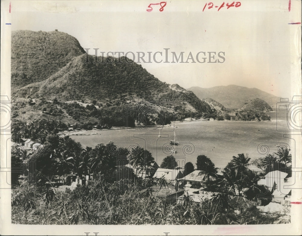 1962 Basse Terre is the capital of French Guadeloupe  - Historic Images