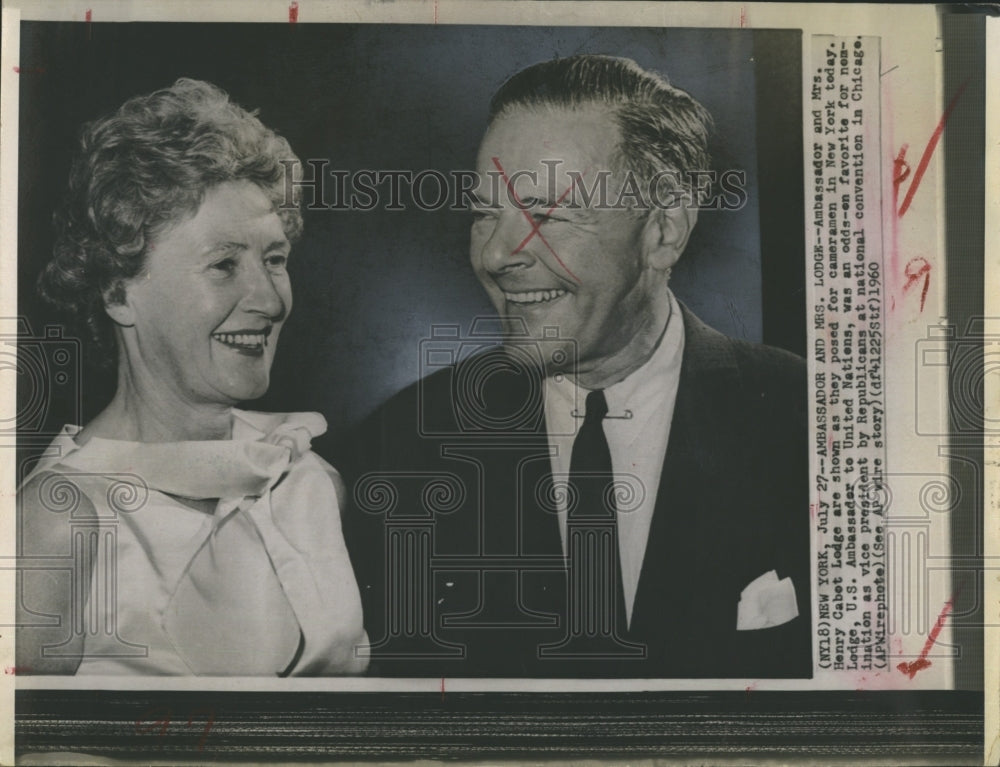 1960 Ambassador and Mrs. Henry Cabot Lodge - Historic Images