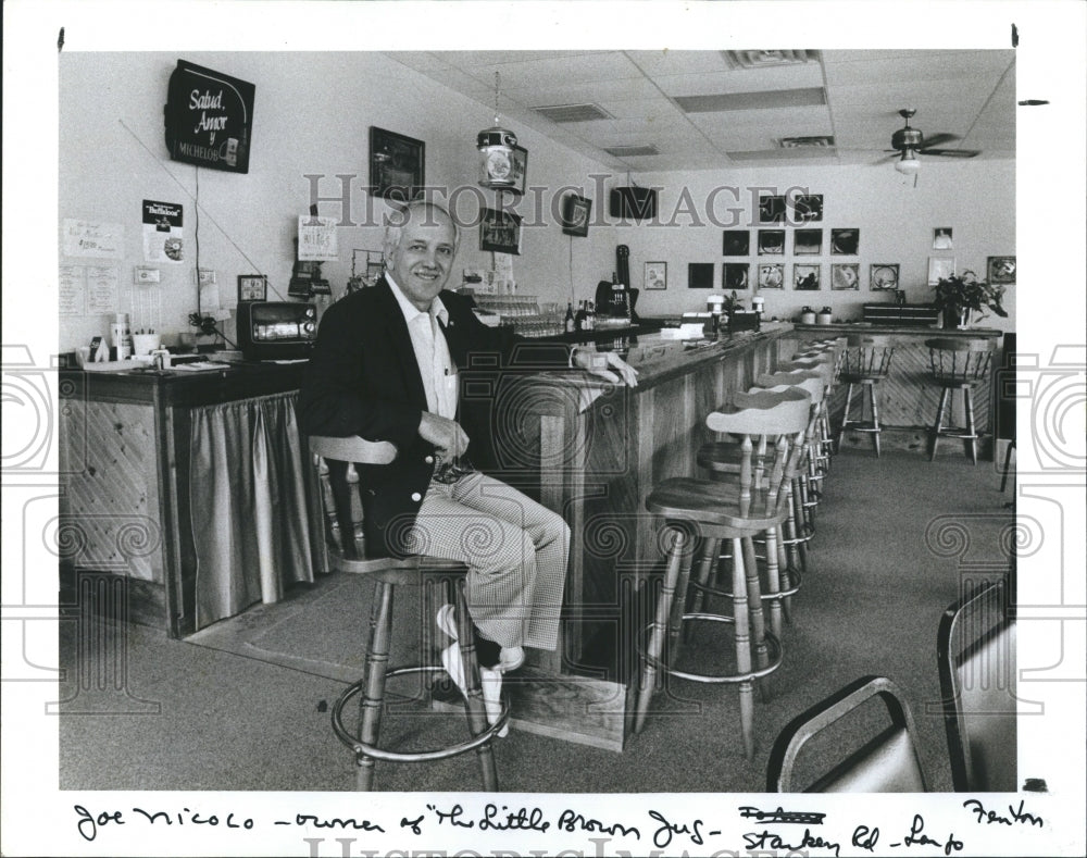 1980 Joe Nicolo, Singer, New Owner Of "Little Brown Jug" Restaurant - Historic Images