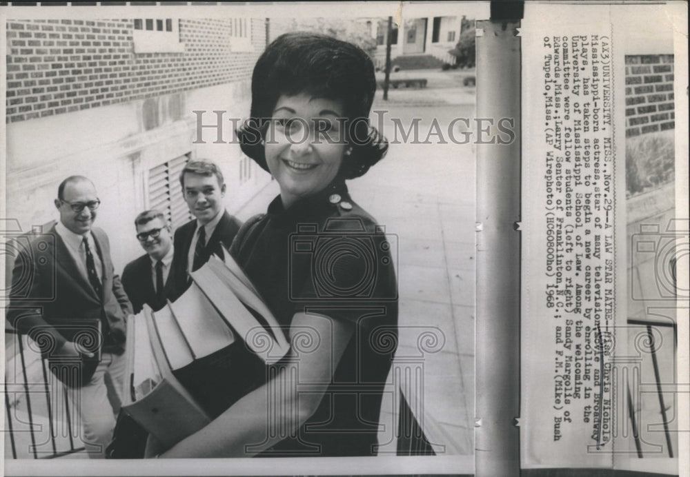 1968 Actress Miss Chris Nichols Enrolls In MSU School Of Law - Historic Images