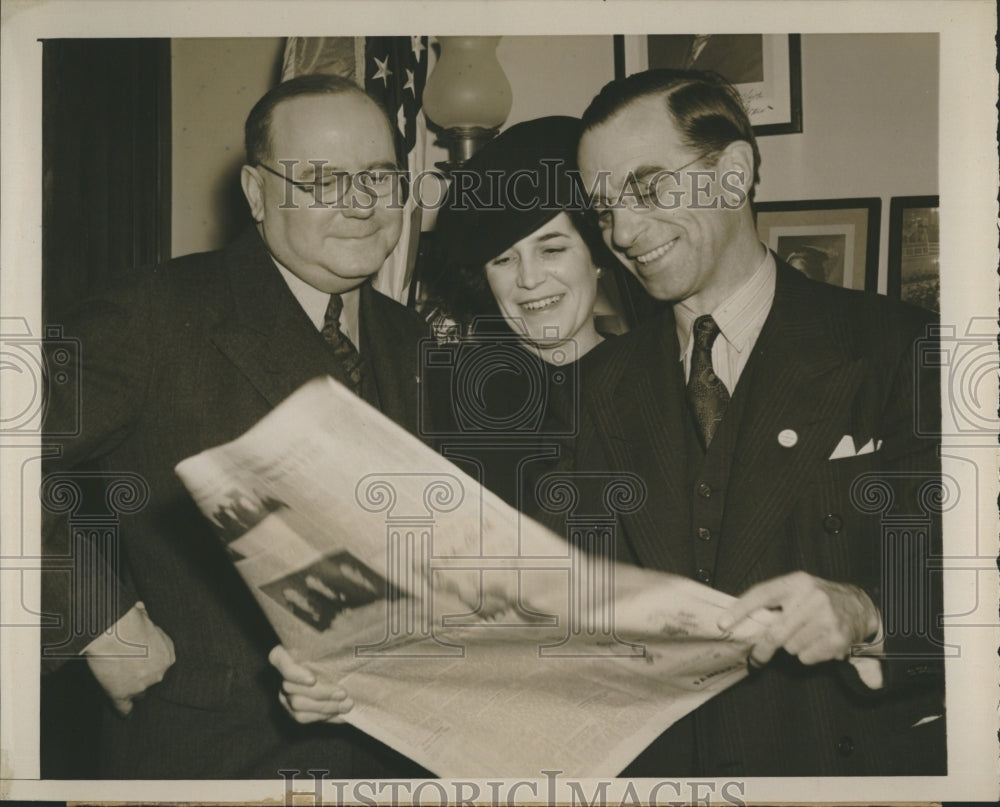 1940 Verne marshall,Publisher and wife with Sen. Bennett Champ. - Historic Images