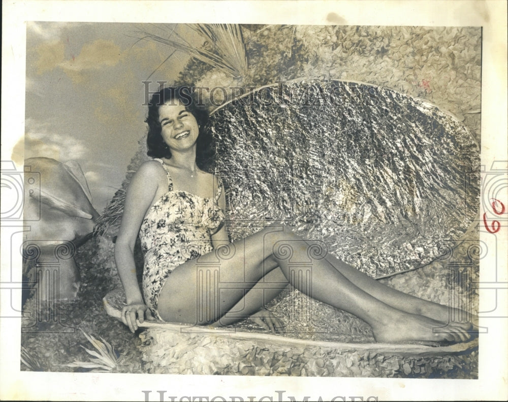 1961 Jeanette Martin Poses On Shell  - Historic Images