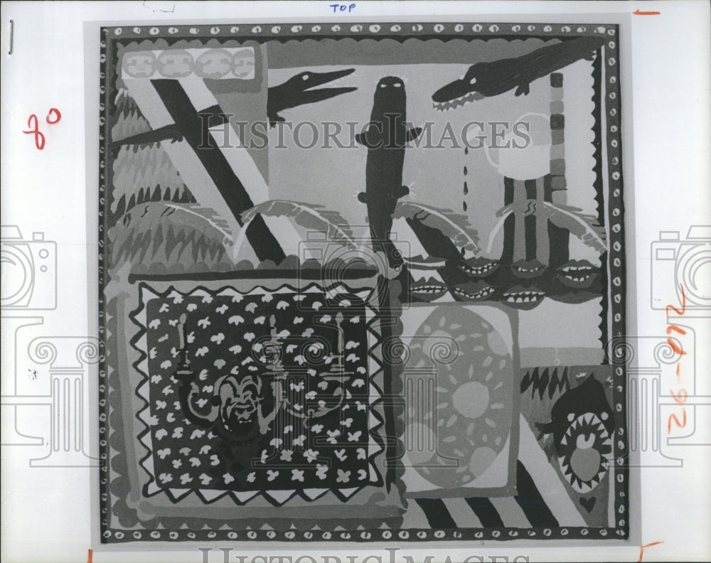 1984 Karen Tucker Kuykendall's Painting "Dining With Friends"  Soho - Historic Images