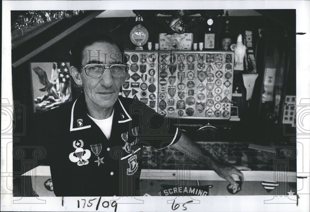1978 Arthur Krauss and his World War II memorabilia.  - Historic Images